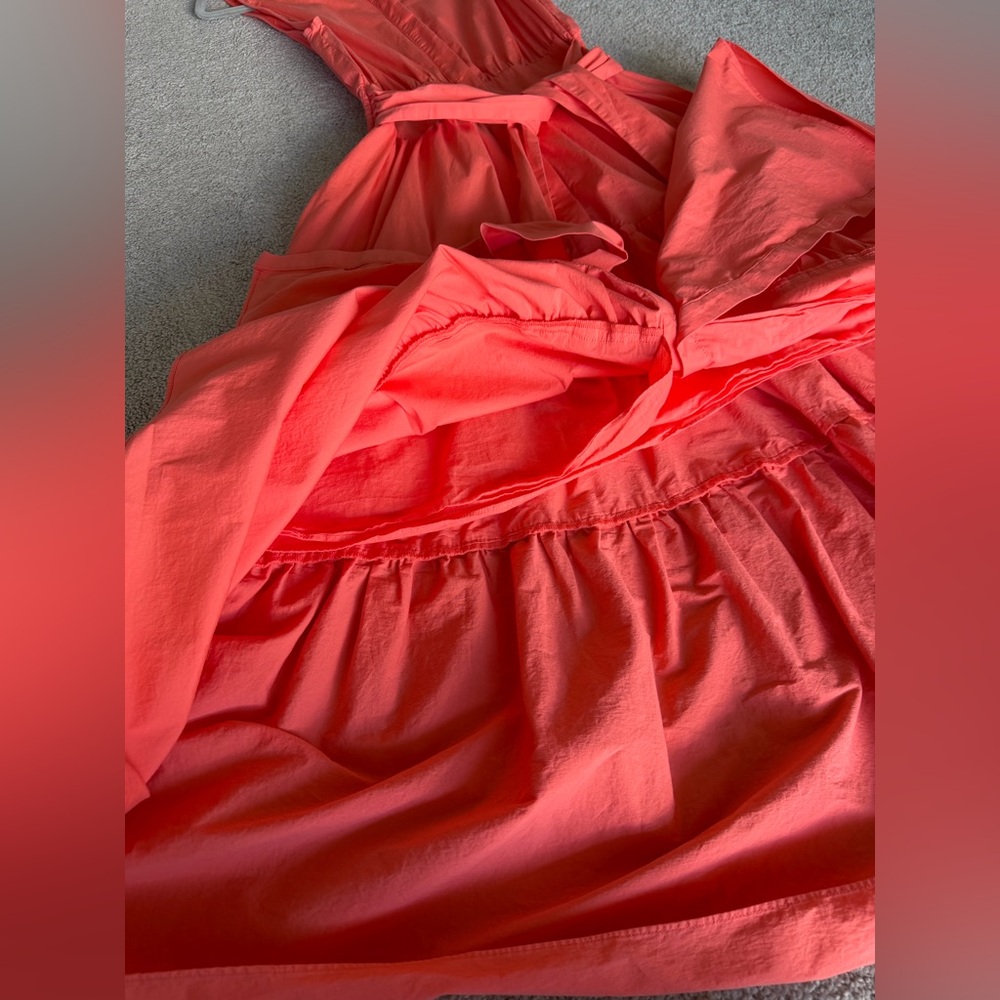 Ramy Brook Coral Tiered Midi Shirtdress Sleeveless Button Front XL - Picture 8 of 12